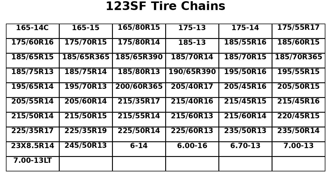 123SF_Tire_Chains size chart