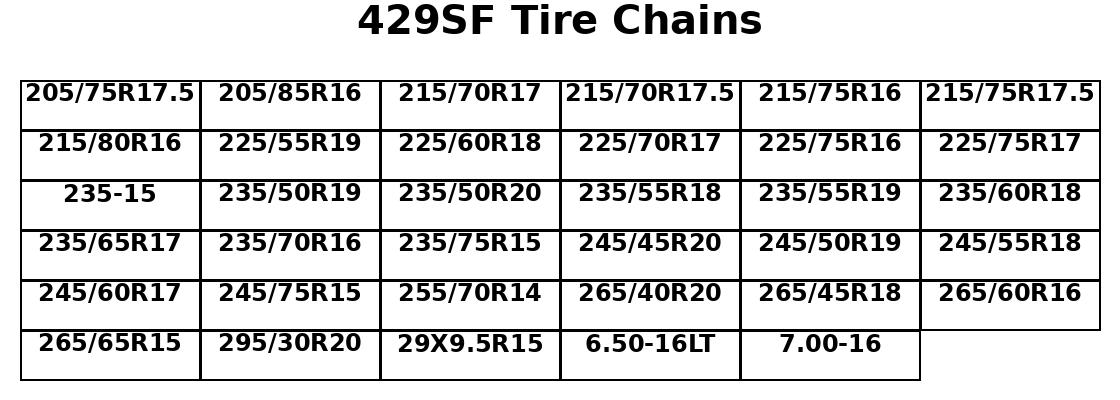 429SF_Tire_Chains size chart